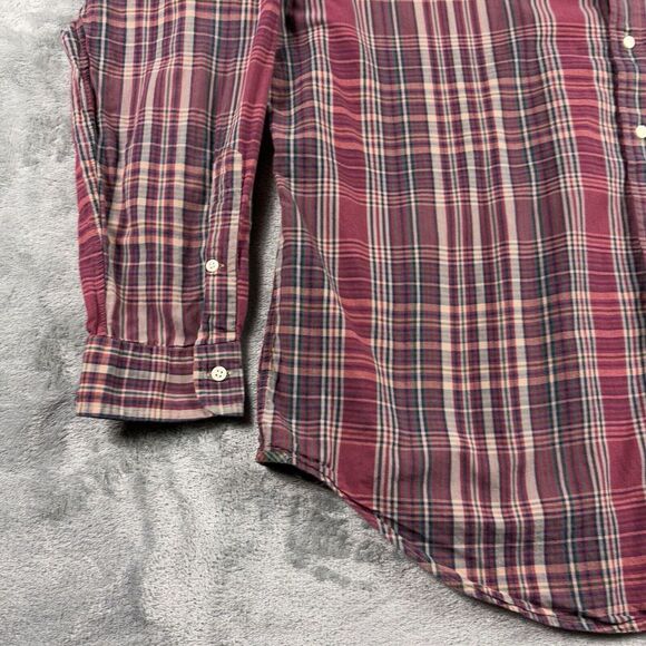 Ralph Lauren Long Sleeve Plaid Shirt Mens XXL Red Casual‎ Button Down Oxford - Picture 5 of 14